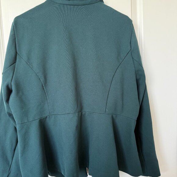 Studio by Torrid Dark Green Peplum Blazer – Size 3x – Sleek & Structured - Picture 3 of 3